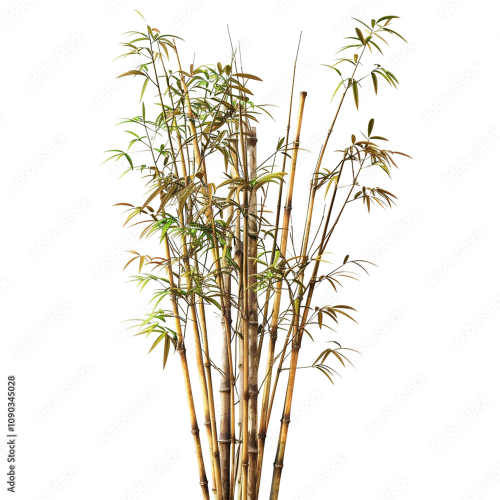 Obraz premium PNG Lush bamboo plant isolated background