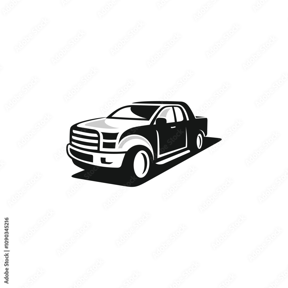 Obraz premium Pick up car logo template vector illustration