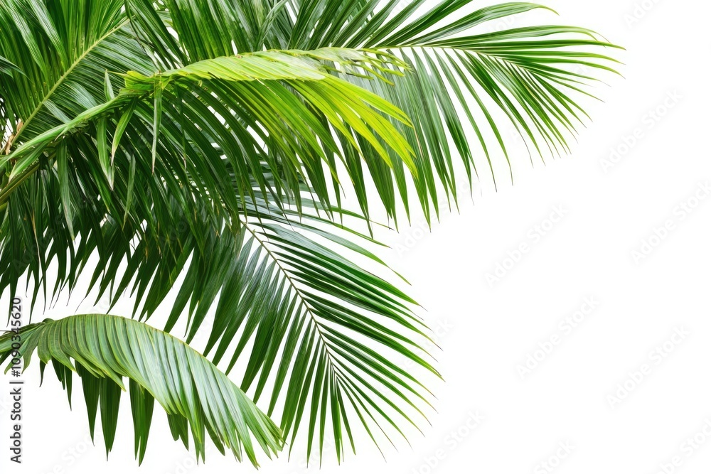 Obraz premium green spring leave isolated on white background