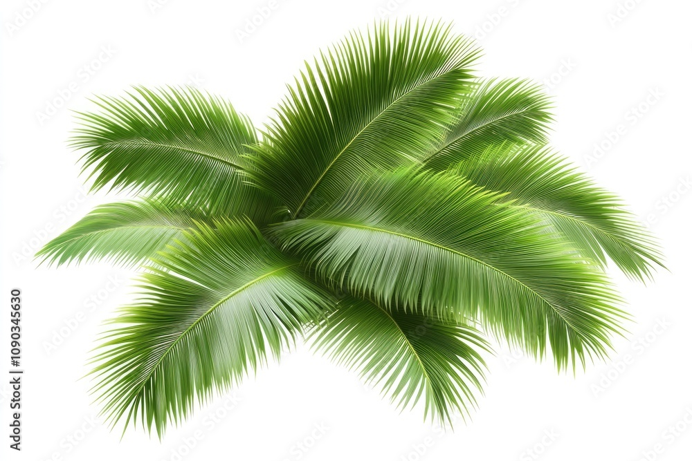 Fototapeta premium green spring leave isolated on white background