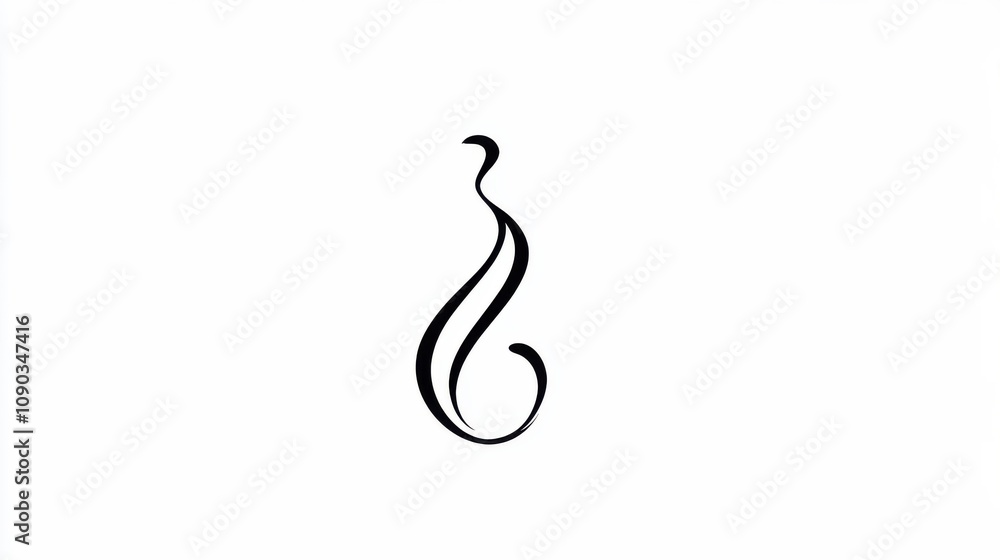 Fototapeta premium Minimalist Continuous Line Art Symbol
