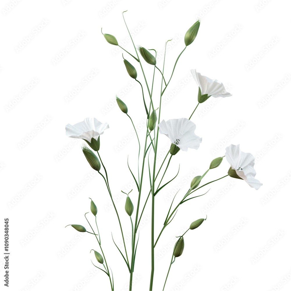 Obraz premium A delicate white lily of the valley flower isolated on transparent background