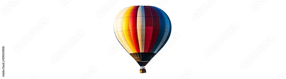 Naklejka premium Hot air balloon isolated on white background
