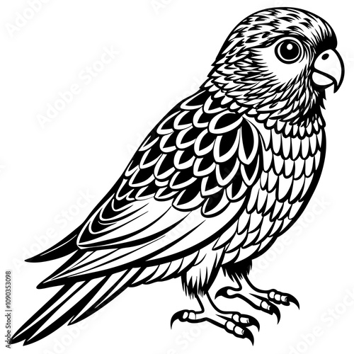 illustration of a parakeet