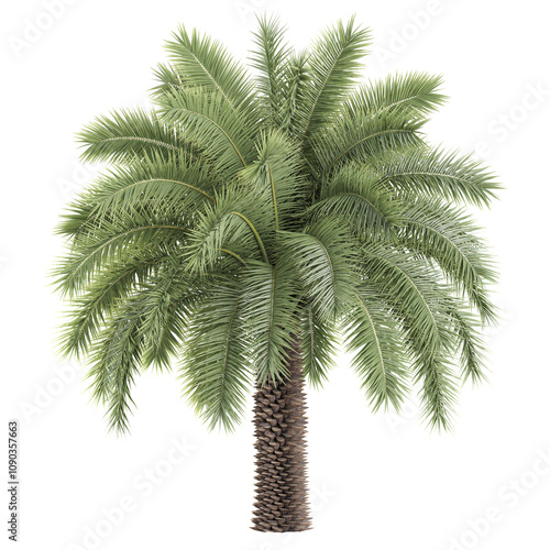 3d rendering of Phoenix sylvestris palm isolated on transparent Canvas photo