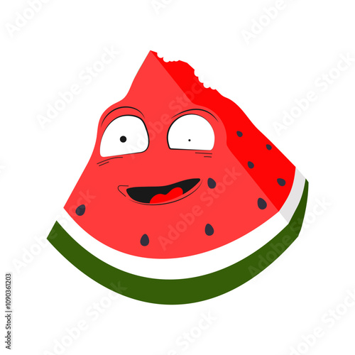 Watermelon. Emotions. Stickers. Memes. Emotions - giggles, happy