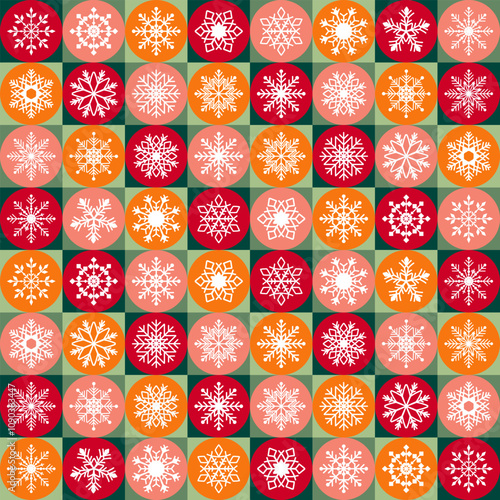 New Year, Christmas, New Year's geometric illustration, seamless pattern