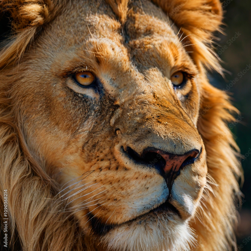 close-up photo of a lion