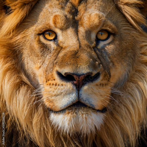 close-up photo of a lion