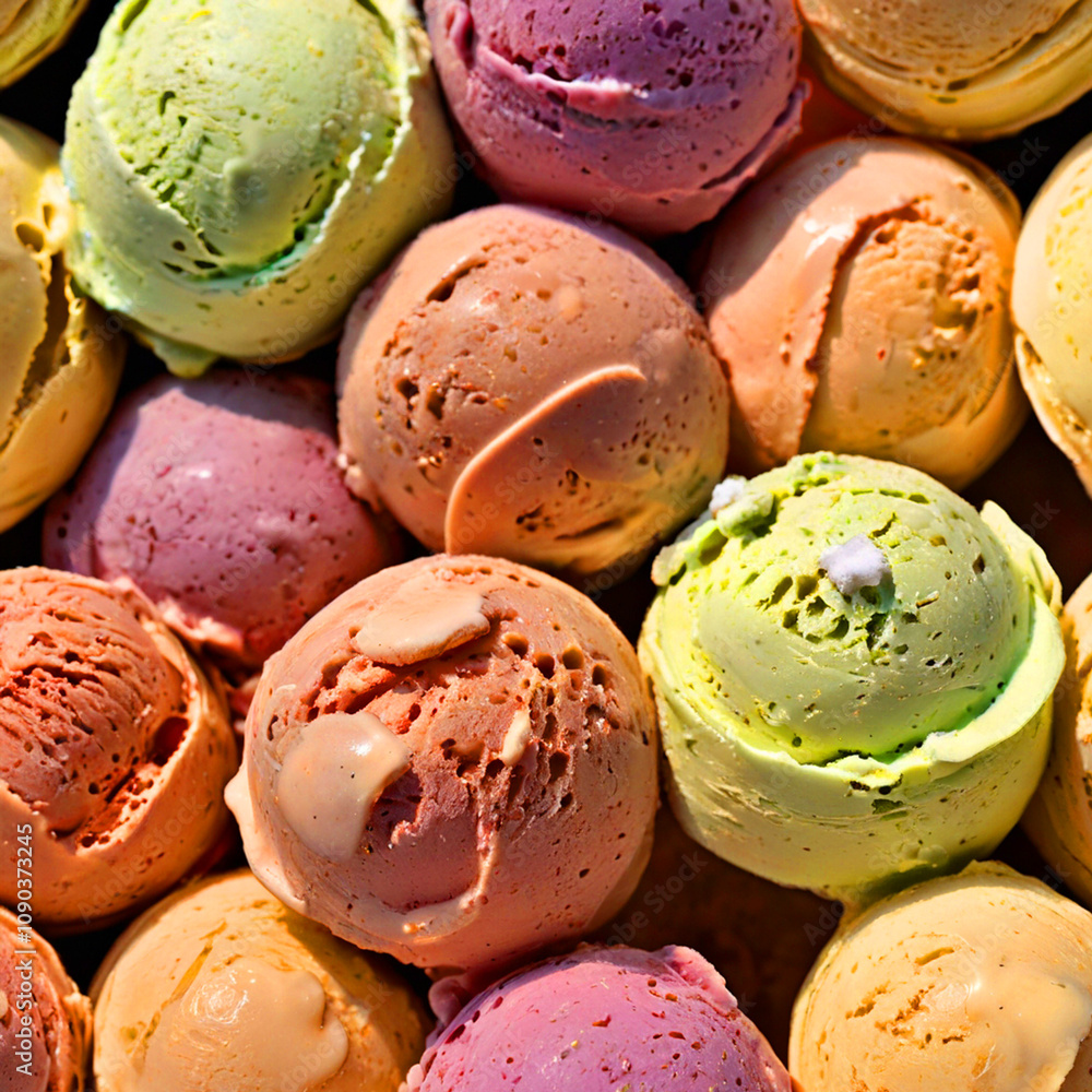 sweet colorful ice cream