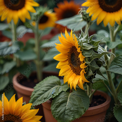 sunflowers in a garden