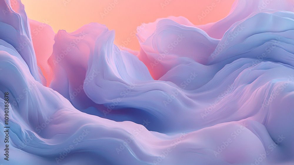 Obraz premium Soft pastel abstract background with gentle gradient and flowing shapes