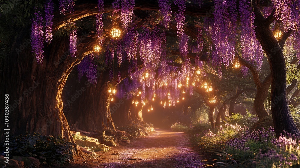 Fototapeta premium Wisteria Tunnel Path