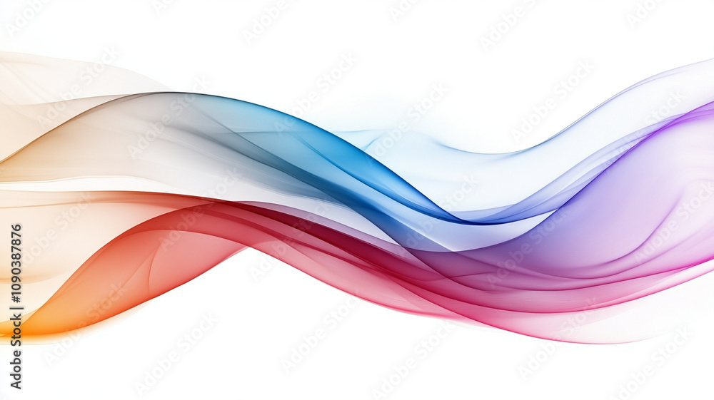 Obraz premium Flowing abstract waves in vibrant colors create dynamic visual experience