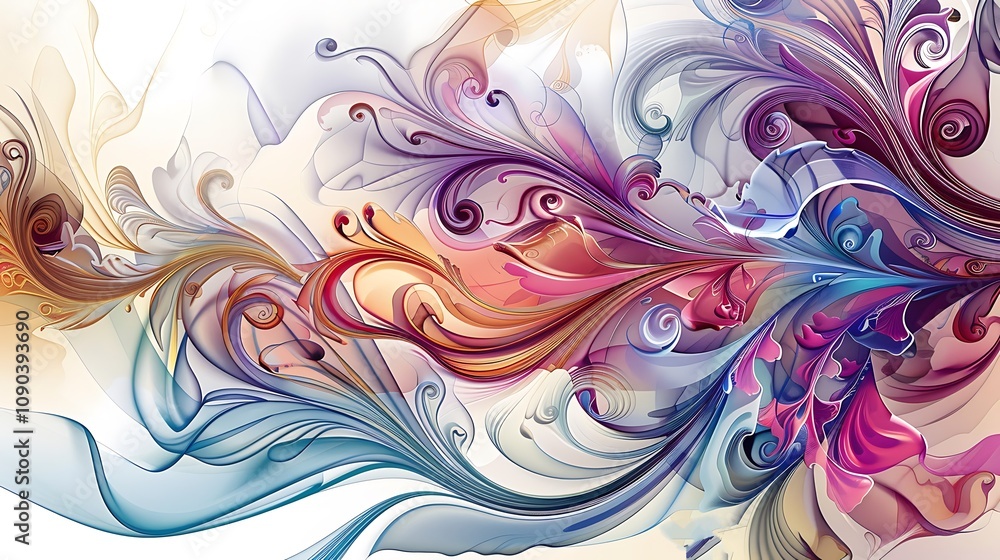 Fototapeta premium Colorful Abstract Swirling Patterns in Motion