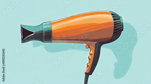 Hair dryer on isolated background  photo