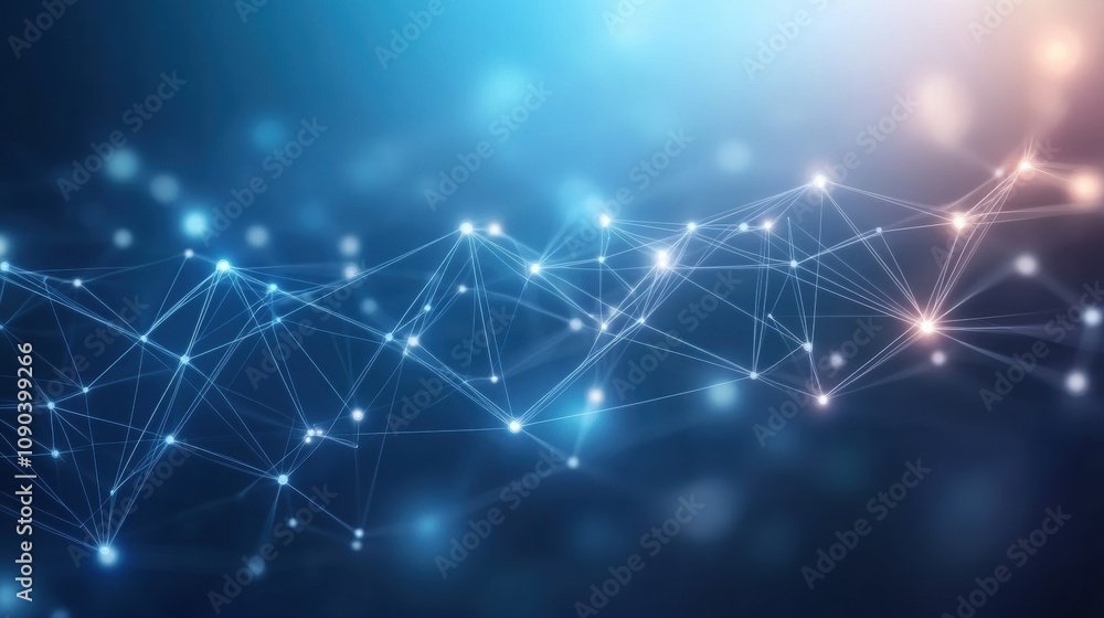 Obraz premium Abstract Digital Network Connections Global Connectivity Data Flow Technology Background