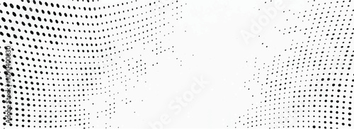 Wavy gradient halftone dots pattern texture background. Vector illustration
