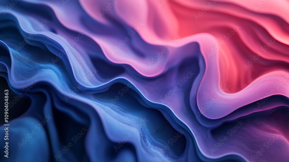 Obraz premium Abstract Blue Pink Wavy Gradient Texture Background