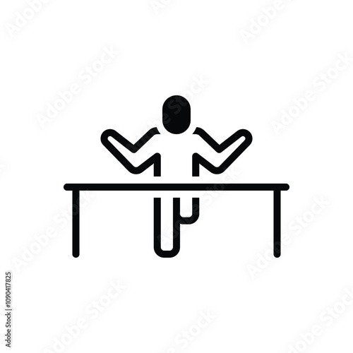 Black solid icon for motivation