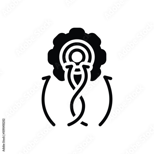 Black solid icon for strategy