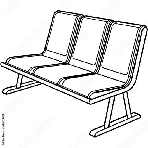 airport waiting bench chair