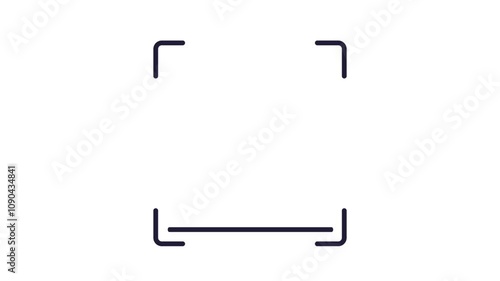 animated scanning finger print for access on white background