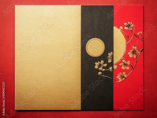 Red Gold and Black Festive Design  photo