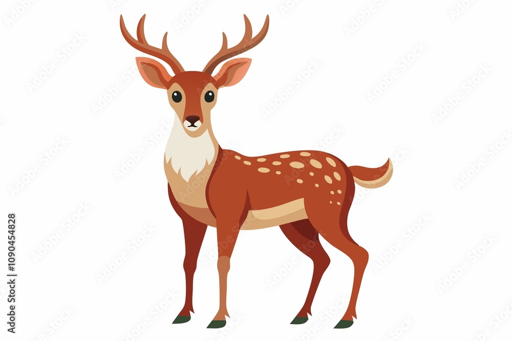 Fototapeta premium Deer isolated on background