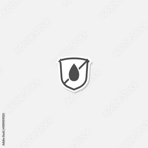  Anti rust icon sticker isolated on gray background