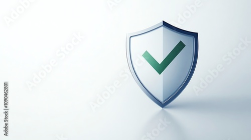 A sleek silver shield with a green checkmark symbolizing security and protection, set against a light gradient background, conveying a sense of trust and safety in digital environm Free Download A sleek silver shield with a green checkmark symbolizing security and protection, set against a light gradient background, conveying a sense of trust and safety in digital environm - GFXLoad