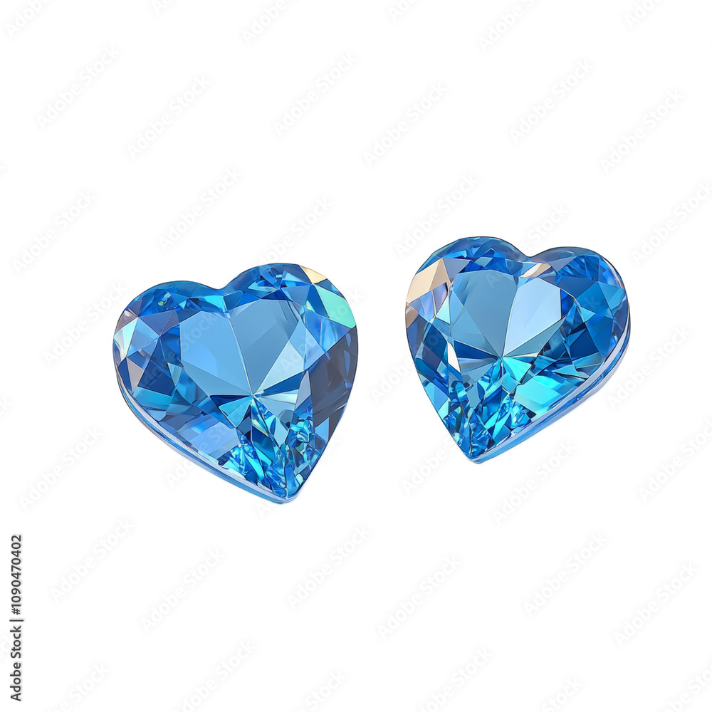 Fototapeta premium heart shaped blue diamond