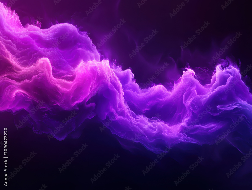 Obraz premium Vibrant purple and pink abstract waves create dynamic, flowing pattern