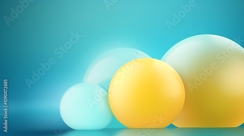 Abstract Pastel Eggs On Blue Background