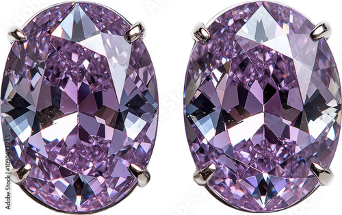 purple violet diamond earrings  photo