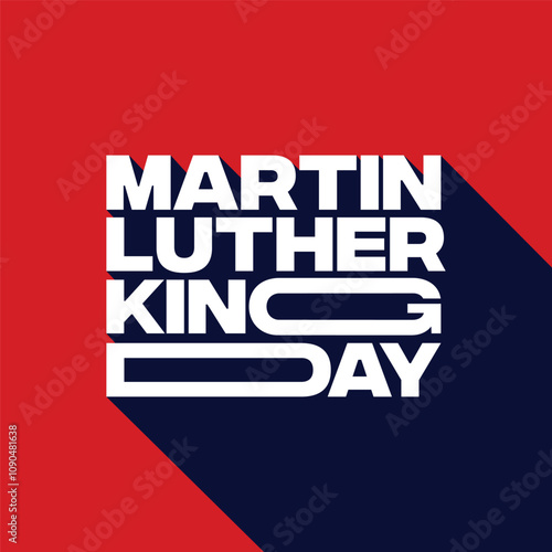 Martin Luther King Day greeting card with modern typography vector illustration. Editable text effect. Martin Luther king jr. day. WMLK Banner of Memorial Day.