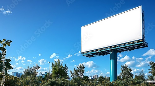Blank billboard on a sunny day.