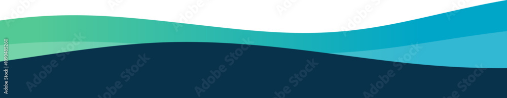 Obraz premium Modern Wavy Footer 