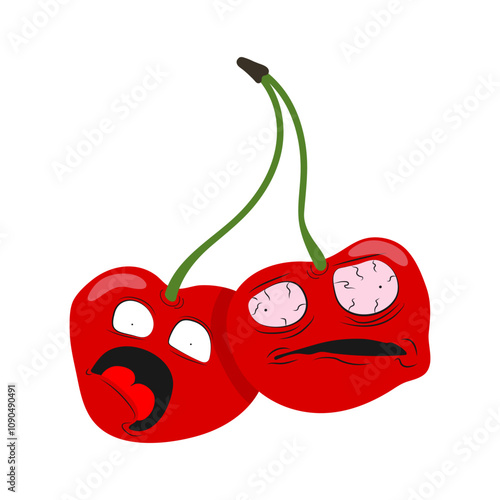 Cherry. Emotions. Stickers. Memes. Insomnia and horror