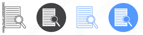 Defining icon flat line symbol set.