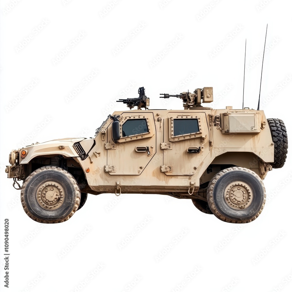 Fototapeta premium Military vehicle designed for transport and protection in tactical operations.