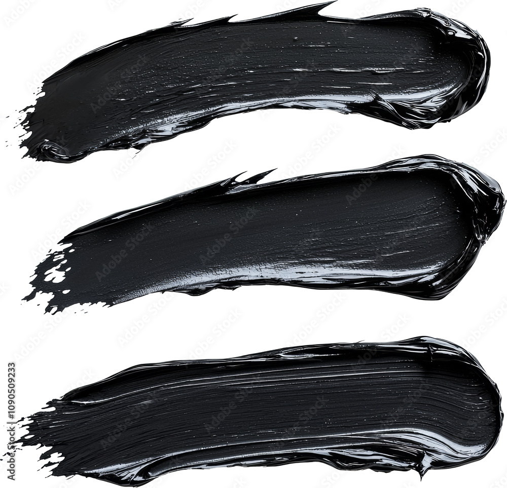 Fototapeta premium black smudge smear cream 