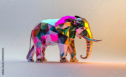 elephant on a white background
