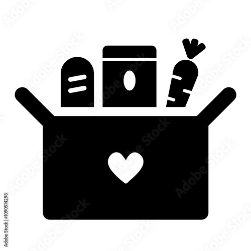 Food Drive Icon Glyph