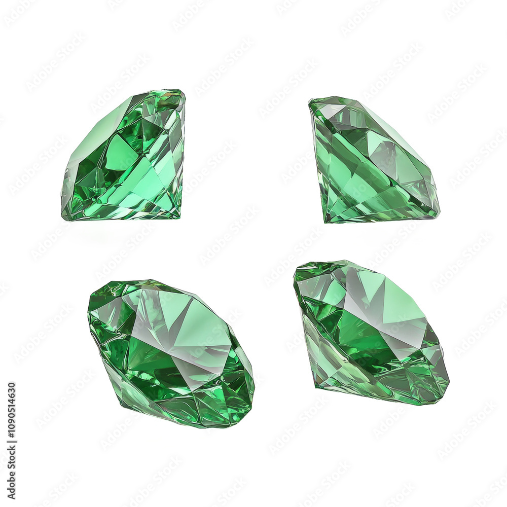 Fototapeta premium green diamond crystal gems 