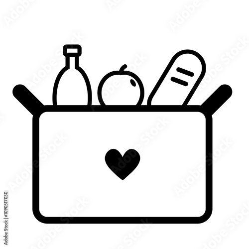 Food Drive Icon Line