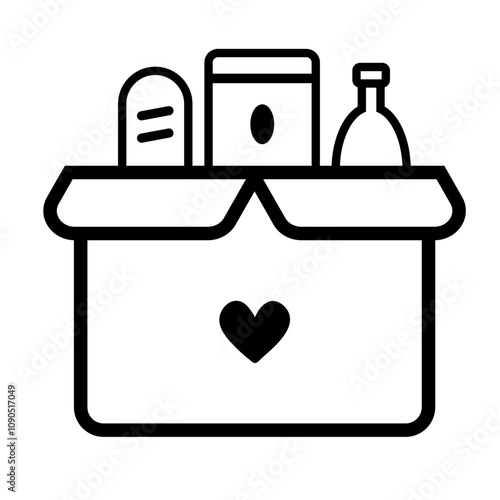 Food Drive Icon Line