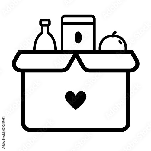 Food Drive Icon Line