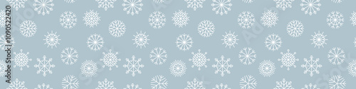 Vector snow. Falling snowflakes on cold gray background. White snowflakes, snow storm, winter, snowfall eps. Christmass seamless pattern.