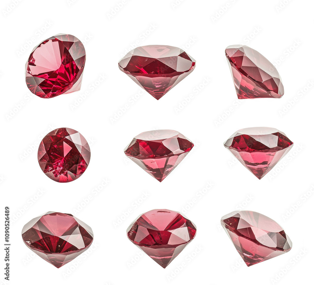 red diamond crystal gems